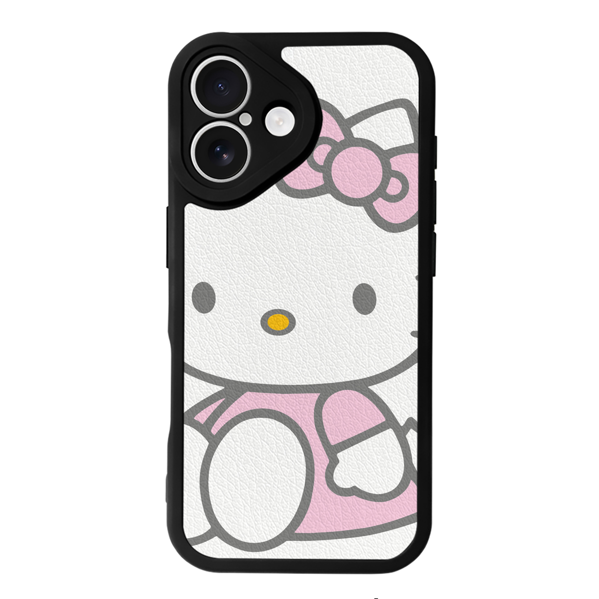 （画像用） Hello Kitty ハローキティ 【iPhone 16シリーズ対応】シリコンスマホケース（レザー調） 材質：シリコン